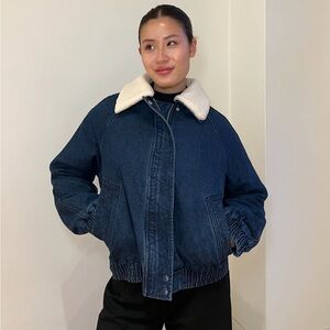 Brunette the label Mackenzie denim bomber jacket